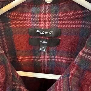 Madewell classic button up flannel. Midweight, soft.
